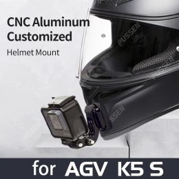 Accessories CamSteer AGV K5 K5S Premium Customized Motorcycle Helmet Aluminium Chin Mount for GoPro hero 11 10 9 8 Insta360 X2 X3 DJI Camera