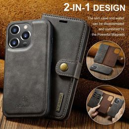 Magnetic Split Phone Leather Case iPhone 14 Pro Max Protective Case