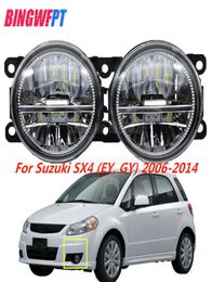 2PCS Super Bright LED Fog Lights white Car Styling Round Bumper For Suzuki SX4 EY GY 200620144561961
