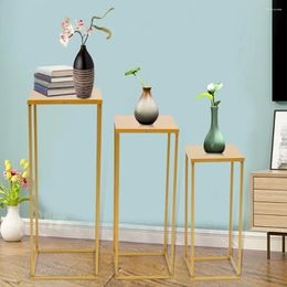 Vases 3Pcs Pedestal Stand For Parties 19 23 27in Wedding Flower Vase Column Geometric Centerpieces Tables Rack