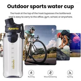 Water Bottles Reusable Bottle Sports Bpa Free Capacity With Time Marker For Fitness Outdoor