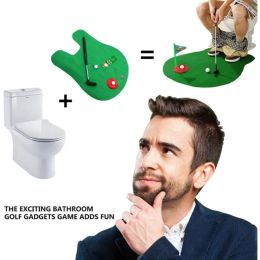 Sets Mini Toilet Golf Toy Set Toilet Leisure Indoor Entertainment Sport Toy Golf Set Golfs Training Accessory Gift for Birthday Party