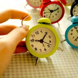 Clocks Portable Mini Alarm Clock Retro Double Bell Desk Table Clock Durable Quartz Clock Home Decoration Table Watch Desk Clock