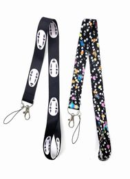 Anime NoFace man Cartoon Lanyards Badge Holder Keychain ID Card Pass Gym Mobile Badges Holders Lanyard Key Holder for Bags Wallet8772189