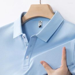 Men's Polos Good Quality Classic Solid 2024 Summer Promotion Business Casual Polo Shirts Short Sleeve TeesTurn Down Collar