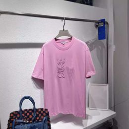 Luo Jiagao Version Ss Trendy Early Spring New Solid Color Classic Embroidered T Shirt With Short Sleeves Straight Out