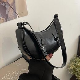 Drawstring Elegant Casual Single Shoulder Bag For Women Summer Fashion Textured Handbag Solid Versatile Pu Leather Crossbody Bags