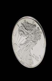 10 Pcs Non Magneitc 2022 American Eagle Metal Craft dom Silver Plated 1 OZ Collectible Home Decoration Art Commorative Coin9353678