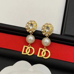 High Quality Women's Earrings Freshwater Baroque Pearl Earrings with Heart shaped Zircon Earrin