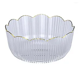 Bowls Multifunctional Large Capacity Fruit Basin Transparent Plastic Bowl