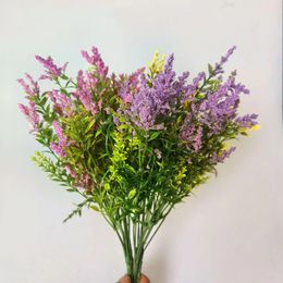 Decorative Flowers Artificial Foam Lavender Bouquet Christmas Wedding Home Decoration Indoor Outdoor Office Table Arrange Fake Plants