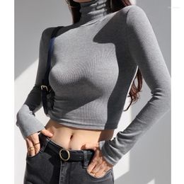 Women's T Shirts European And American-Style Slim-Fit T-shirts For Basic Style Extra-Long Sleeve Tops