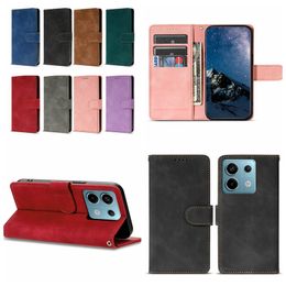 Hand Feeling PU Leather Wallet Cases For Samsung S24 Plus S23 FE S22 Plus A55 A35 A15 A54 A34 A24 A14 A13 A12 A22 A32 Skin Feel Credit Card Slot Holder Flip Cover Pouch