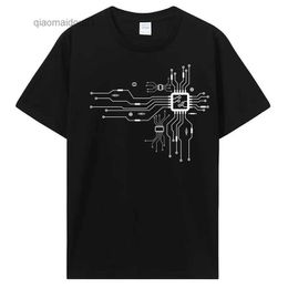 Men's T-Shirts Anatomical Heart CPU Processor Computer Programmer PCB Board Geek T-Shirt Electrical Electronic Engineer Circuit Graphic TshirtL2404