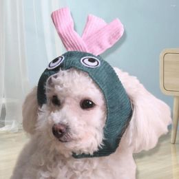 Dog Apparel Cartoon Animal Pet Cap Hat Fastener Tape Cactus Design Plush Cute Cat Headgear Head Accessory Pograph Prop