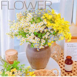 Decorative Flowers 2024 53CM Chamomile Artificial Flower PU Simulated Fake Living Room Decorations Table Wedding Christmas Home Party