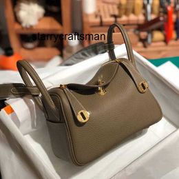 Designer Bag LDy L New Genuine 2024 Leather Womens Bag Head Layer Cowhide Linndies Bag Gold Doctor Bag One Shoulder Handheld Womens Medicine Box Bag Womens Bag