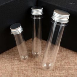 Storage Bottles 10pcs 30ml 40ml 100ml Transparent Mask Bath Salt Test Plastic Tube With Aluminum Cap Empty Clear Pet Cosmetic