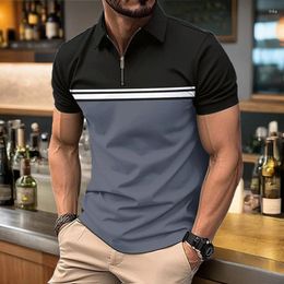 Men's Polos Summer Casual Sportswear Short-sleeved Polo Shirt Street Beach Wear