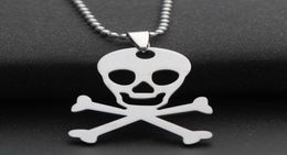 1pcs Stainless steel pirate clown skull horror scary mask sign pendant necklace skeleton Women men gift necklace jewelry8836991