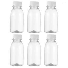 Water Bottles 6pcs Milk Small Juice Leakproof Portable Beverage Outdoor Drinking Jug Tea Cup Plastic Empty