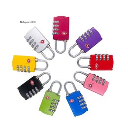 Wholesale Travel Goods Tsa Padlock Customs Multi Purpose Four Digit Code Lock Black