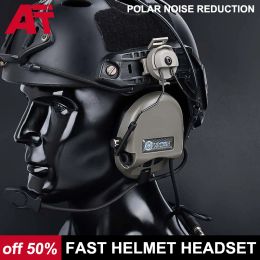 Accessories Wadsn Softair Tactical Helmets Headset 20mm Picatinny Rail Polar Noise Reduction Headphone U94 Ptt Kenwood Shooting Earphone