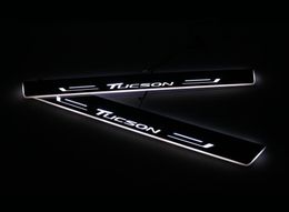 For Hyundai Tucson 2015 2016 2017 2018 2019 2020 Moving LED Welcome Pedal Car Scuff Plate Pedal Door Sill Pathway Light2134687