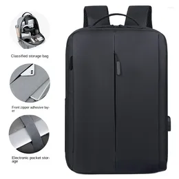 Backpack Travel For Men 2024 Multifunctional Business Notebook USB Charging Waterproof Film Men's Backbag Casual Bag