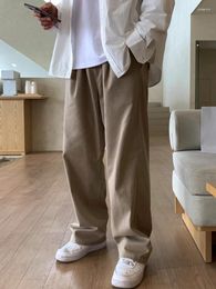 Men's Pants SYUHGFA Casual Straight Personality Solid Color Male Wide Leg Trousers Niche Design 2024 Spring Stylish