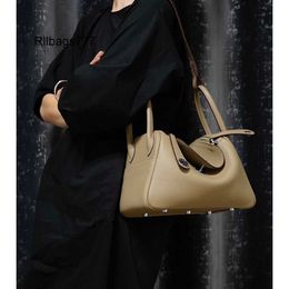 Luxury Bag Lind L Cowhide Wax Thread Handsewn Mini Lind Bag Mini Handheld One Shoulder Crossbody Womens Bag