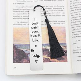 1pc Funny Book Marker Gifts Bookmark Stainless Steel Bookmarks Humor Peeking