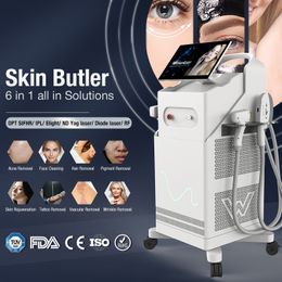 Free ship opt shr ipl diode laser hair removal beauty machine ND Yag Tatoo Removal Nd Yag Laser Multifunction Equipment