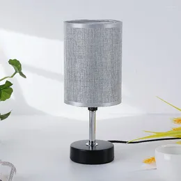 Table Lamps Nordic Cloth Lamp Night Light USB Charging Touch Bedroom Bedside Three Gear Dimming Led Home Room Decor Desk