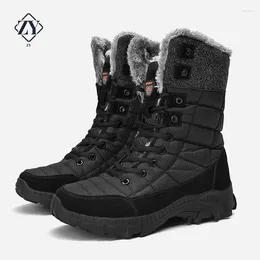 Casual Shoes Men Winter Snow Boots Super Warm Hiking High Quality Waterproof Leather Top Big Size Men's Outdoor Sneakers Large