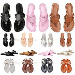 Luxury Flops Ventilate Slip Slippers Sandal Sandalias Slides Beach Slide Womens Brown Gold Flats Slipper Mules Outdoor Ladies Integrated Burchsandal Famoius Tori