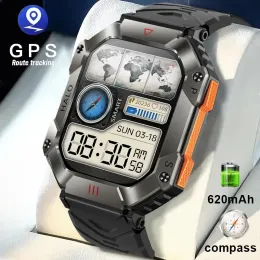 Cases 2023 New Durable Military Smart Watch Android Ios Fitness Watch IP67 Waterproof 620mAh Battery Bluetooth Men' Smart Watch