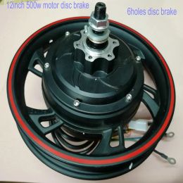 Part 12Inch 36v48v500w Gearless Motor With Hallsensor Disc/Drum Brake Electric Bike Scooter MTB Tricycle Mobility ATV Motorcycle Part