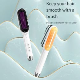 Brushes Negative Ion Hair Straighting Hair Care Straight Curling Hair Dual Purpose Professional Hair Strightener Hot Brush