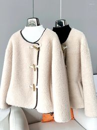 Women's Fur 2024 Winter Grain Sheep Fleece Coat Chinese Style Lamb And Integrated Short Haining