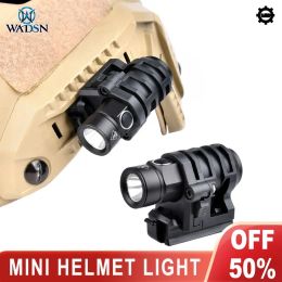 Lichter Wadsn Tactical LED LED Light für Helm Mini Strobe Scout Taschenlampe mit Hutklemmhalter Mount Picatinny Rail Military Helm Lampe