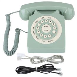 Accessories Retro Vintage Phone Antique European Style Old Telephone Desktop Fixed Wired Phone Landline Phone for Home Office Business Hotel