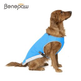 Benepaw Durable Dog Cooling Vest Summer Adjustable Breathable Mesh Evaporative Cool Pet Clothes Reflective Strips Puppy Jacket 240423