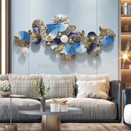 Decorative Figurines Living Room Sofa Background Wall Decoration Nordic Fashion Creative Light Luxury Metal Hanging Dream Catcher