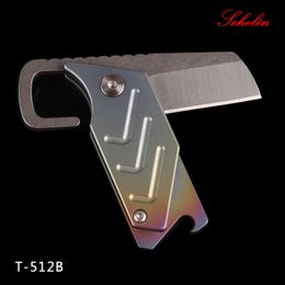 mini edc pocket knife TC4 Titanium Handle diy knives folding knifes tacktical survival camping hunter men gift Thumb Slider