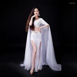 Stage Wear Belly Dance Practise Costume Set Female Dancing Outfit For Women Oriental Clothing Suit Yarn Cotton Top Skirt Sets