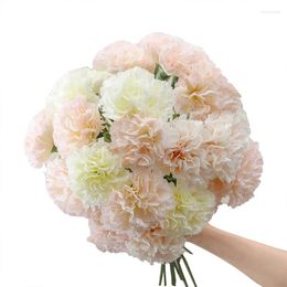 Decorative Flowers 1pc Simulation Layout Bouquet Pography Props Single Carnation Flower Supplies Home Decor Artificial Decoration