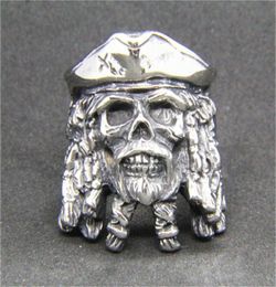 5pcslot New Men Boys Cool Ghost Skull Ring 316L Stainless Steel Fashion Jewelry Popular Biker Hip Style Skull Ring95405606315180