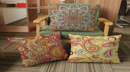 Bohemia Style Cushion Cover Woven Linen Paisley Pattern Design Throw Pillow Cases Home Sofa Car Decorative Pillow Cover 4545cm7540665