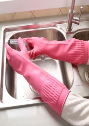 gloves New cleaning appliances long sleeve household high quality rubber extended gloves6633794